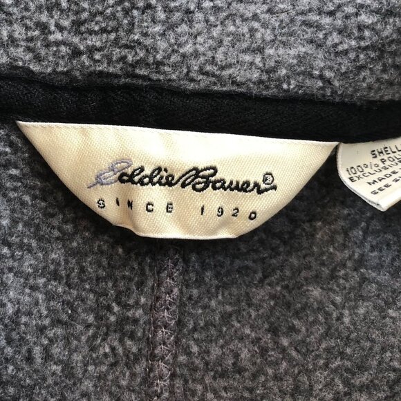 Eddie Bauer Women Vest Jacket Medium Full Zip Polartec Stand Up Collar Cozy Gray - Picture 7 of 14